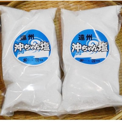 遠州沖ちゃんクラブ 掛川産・天日干しで作った塩 500g×2袋 計1kg 詰め合わせ【配送不可地域：離島・沖縄県】