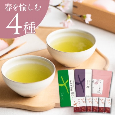 【春セット】季節を愉しむ日本茶 4種お茶を飲み比べ【39538】2026年1月以降順次発送【配送不可地域：離島・沖縄県】