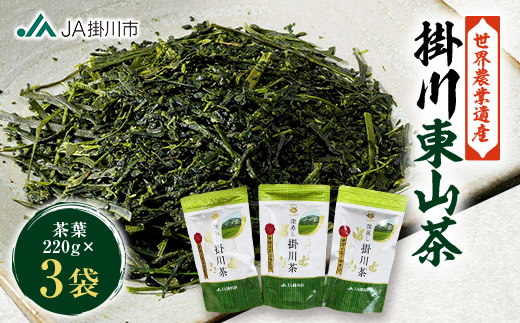 贅沢な詰め放題　深蒸し掛川茶(茶葉) 220g×3袋【配送不可地域：離島・沖縄県】