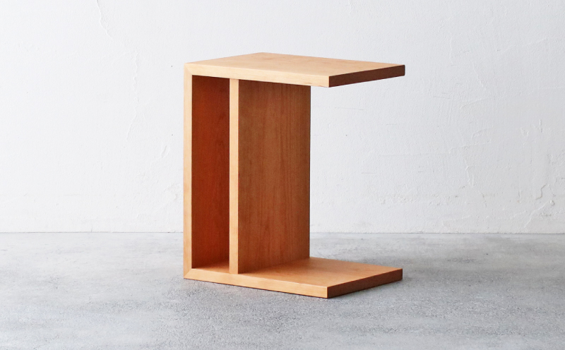 サイドテーブル tome kaku ブラックチェリー材 W41×D30×H50cm コの字 多目的 便利 テーブル 木 木材 秋山木工 家具 インテリア シンプル ナチュラル おしゃれ 国産 静岡県 藤枝市