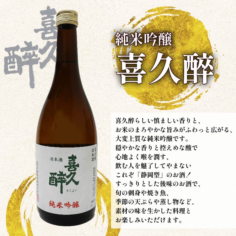 日本酒 純米吟醸 志太平野 二蔵 山田錦 選りすぐり セット 720ml 喜久醉 ＆ 志太泉 名酒 酒 お酒 地酒 静岡県 藤枝市