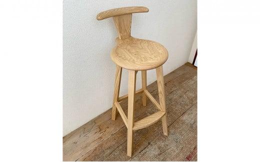 椅子 いす スツール ハイ チェア 無垢材 家具 おしゃれ 人気 おすすめ 新生活 一人暮らし 国産 栗の木 栗材 キッチン 木製 藤枝家具 遊木舎 ハイスツール ポム ハイチェア