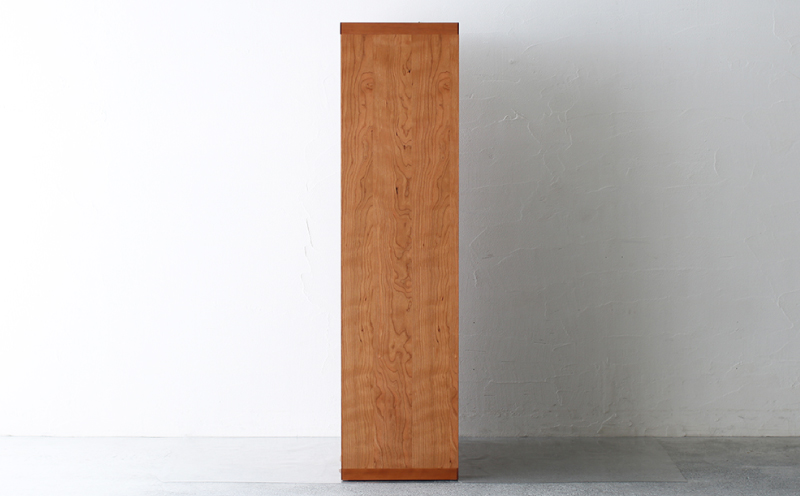 オープンラック 木製 ブラックチェリー材 幅76 奥行38 高さ148 収納 木製 棚 無垢材 ラック 見せる収納 棚 秋山木工 秋山木工株式会社 家具 インテリア シンプル おしゃれ 国産 静岡県 藤枝市