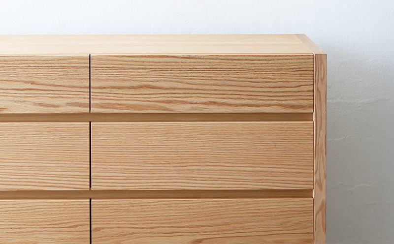 ローチェスト 木製 オーク材 幅116×奥行43×高さ81cm チェスト 4段 タンス 収納棚 棚 秋山木工 秋山木工株式会社 国産 静岡県 藤枝市