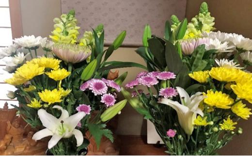 定期便 お供え お花 DX（生花組花2束） 1年コース
