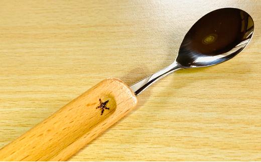 すぷうんおばちゃんの木製三角スプーン＆koigoromo手ぬぐい左利き用【★星】