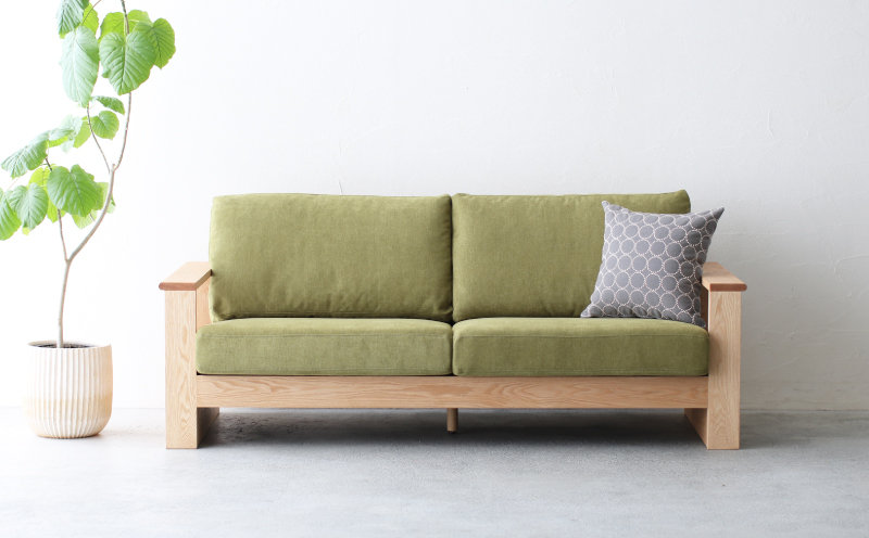 クッション おしゃれ タンバリン グレー(ピンクベージュ) 正方形 約 45 × 45cm ミナペルホネン dop tambourine 生地 刺繍 ソファ 家具 インテリア 秋山木工 秋山木工株式会社 静岡県 藤枝市