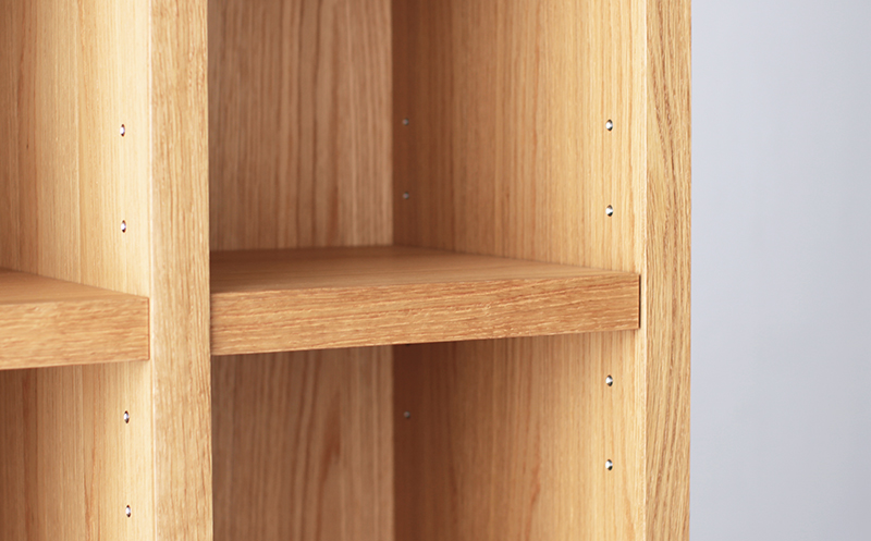 オープンラック 木製 オーク材 幅76 奥行38 高さ148 収納 木製 棚 無垢材 ラック 見せる収納 棚 秋山木工 秋山木工株式会社 家具 インテリア シンプル おしゃれ 国産 静岡県 藤枝市