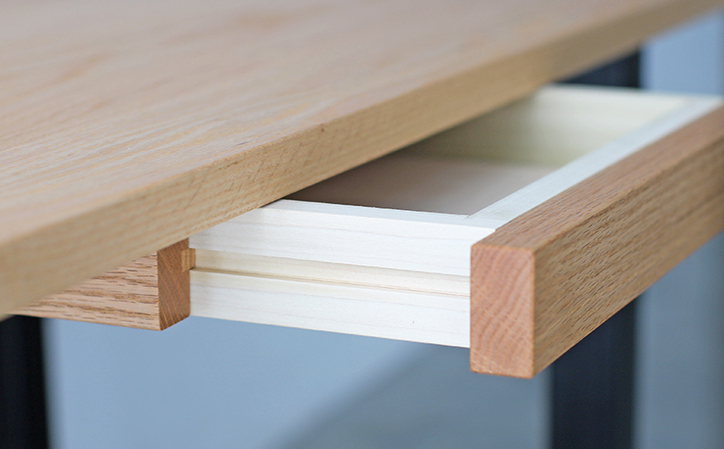 引き出し付き デスク 木製 オーク材 幅 120 奥行 71 高さ 71 秋山木工 秋山木工株式会社 デスク 収納 デスク 引き出し 家具 インテリア シンプル おしゃれ 国産 静岡県 藤枝市