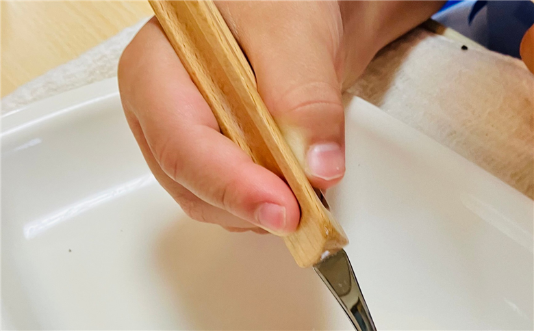 スプーン すぷうんおばちゃん の 三角 スプーン 左利き 星 こども 持ち方 木製 食器 カトラリー 藤枝市 静岡県