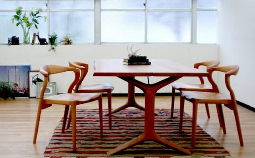 ダイニング チェア 椅子 起立木工 KAMUI カムイ ブラックチェリー インテリア おしゃれ 天然 無垢 木製 家具 高級