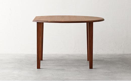 秋山木工 ダイニング テーブル 変形型 W120×D105×H71cm ウォールナット ウォルナット 無垢 家具 木製 リビング シンプル おしゃれ 国産 ナチュラル 堀達哉氏デザイン