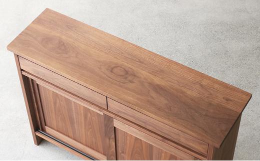 秋山木工 サイド キャビネット サイドボード ウォールナット 無垢 リビング インテリア 家具 木製 おしゃれ 国産 収納 棚