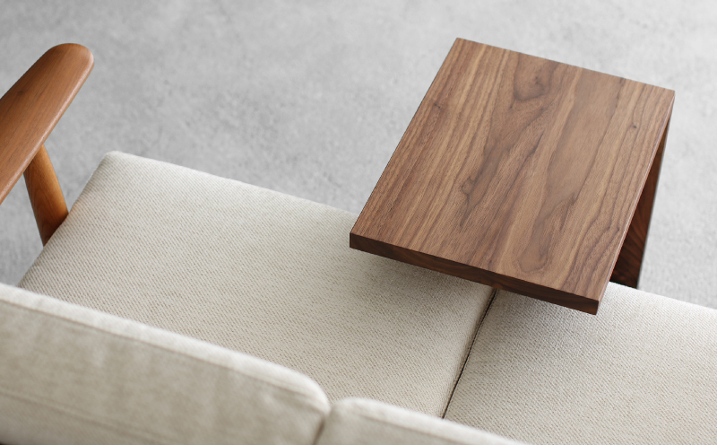 サイドテーブル tome kaku ウォールナット材 W41×D30×H50cm コの字 多目的 便利 テーブル 木 木材 秋山木工 家具 インテリア シンプル ナチュラル おしゃれ 国産 静岡県 藤枝市