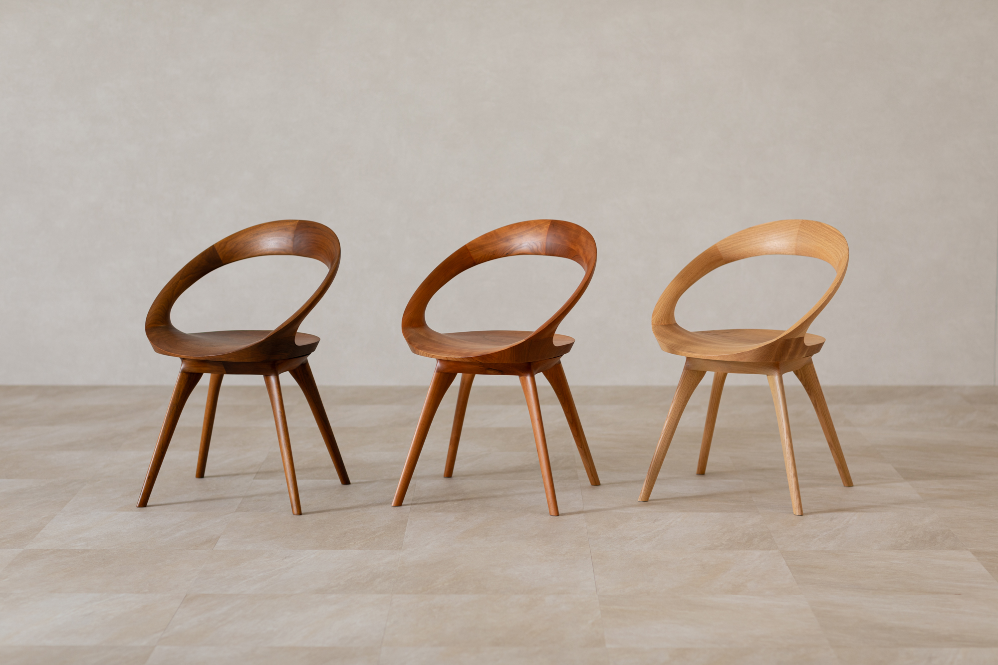 起立木工　ANELLO（アネロ）椅子 木製 ノンスリップウレタン塗装 おしゃれ モダン ブラック 黒 ウォールナット お洒落 リビング ダイニング