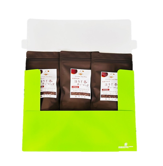 有機茶園 ほうじ茶 ティーバッグ (2.5g×10包)  3袋セット 無農薬 焙じ茶 オーガニック茶園 静岡県産 深蒸し煎茶 岡部茶 日本茶 静岡県 飲料 飲み物 健康 カテキン ビタミン 静岡県 藤枝市
