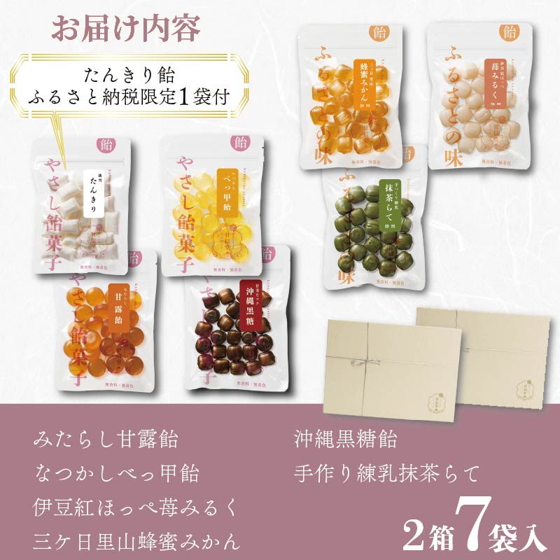 甘信堂クラシック 飴 ギフト 2箱（ 6袋 ）＋ ふるさと納税限定 １袋 付 計 7袋 間食 食べ比べ スイーツ 老舗 ご当地 あめ アメ キャンディ 個包装 おかし お菓子 おやつ 静岡県 藤枝市 甘信堂製菓