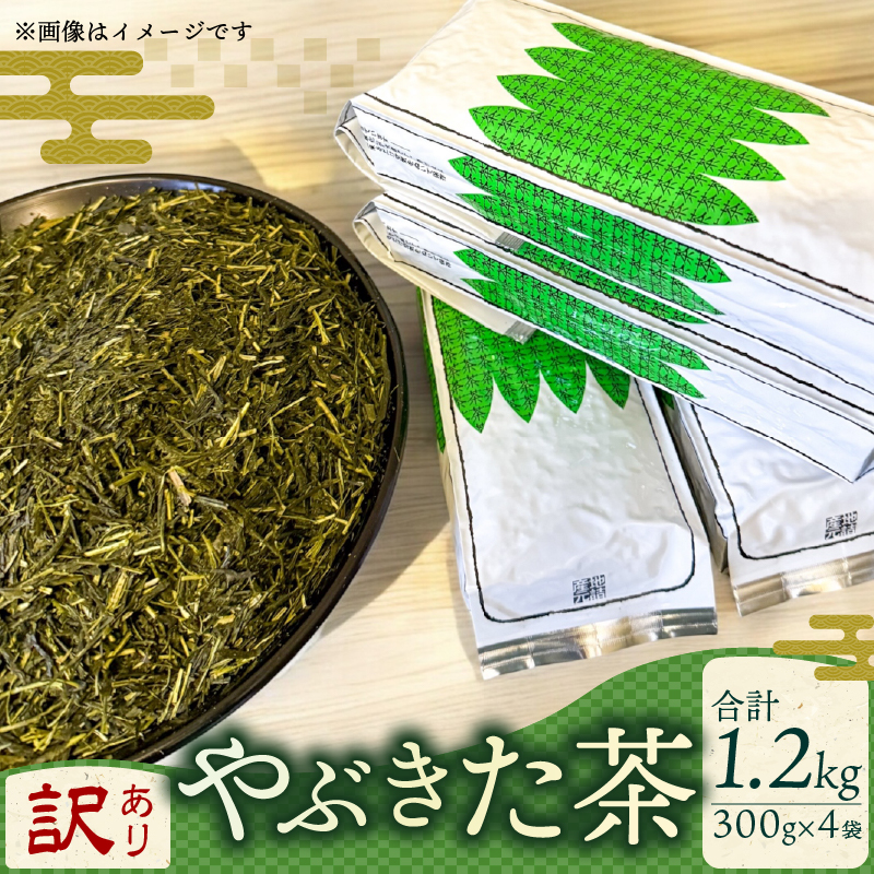 訳あり 緑茶 やぶきた 茶畑ストレート 1.2kg 300g×4袋 静岡県産 日本茶 お茶 静岡県 藤枝市