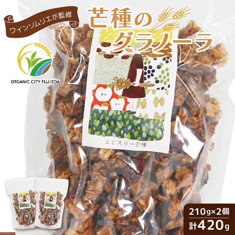 グラノーラ 手作り 210g×2個 計420g 国産 オーガニック 有機 ドライフルーツ フルーツ ナッツ ワイン おつまみ 果物 レーズン くるみ 朝ごはん おやつ ギフト 静岡県 藤枝市