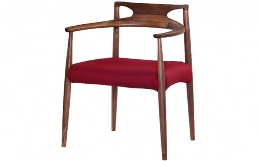 起立木工 RADIUSダイニングチェア ブラックウォールナット/布張り肘付椅子