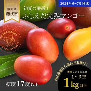 [先行予約 2024年6月?7月発送] マンゴー 完熟 1kg 糖度 17 以上 厳選 フルーツ 果物 国産マンゴー 静岡マンゴー 完熟マンゴー マンゴーフルーツ トロピカルフルーツ フルーツ 果物類