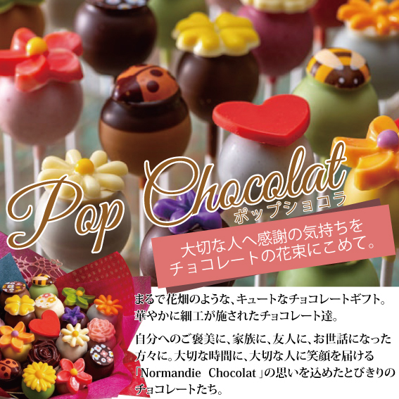 ポップショコラ 8本ブーケ｜チョコレート チョコ ショコラ スイーツ お菓子 おかし 菓子 個包装 ギフト ※離島への配送不可