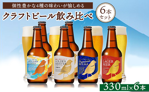 クラフトビール飲み比べ6本セット［B-GW2LP1］  | 瓶ビール 無濾過ビール ラガー エール お酒 詰め合わせ 晩酌 宅飲み BBQ 富士山  ギフト 贈り物 お中元 お年賀 寄附額 10000 10000円 1万円 以下 以内 ※北海道、沖縄、離島への配送不可