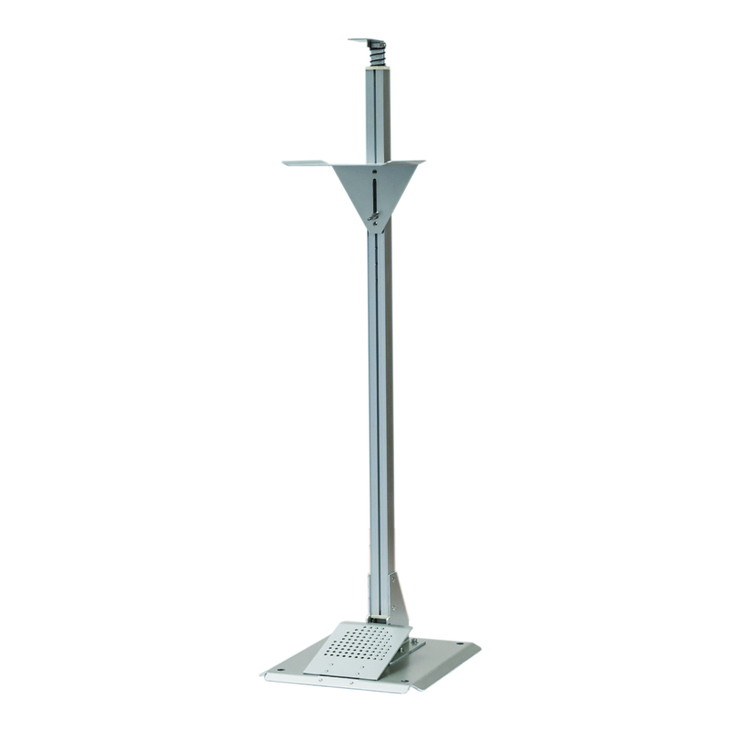 アルミ製消毒ボトルスタンド　『さわらないでよしこさん』※一部ステンレス、スチール使用