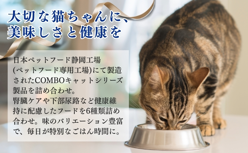 キャットフード：コンボ6種類アソート 日本ペットフード ネコ 猫 愛猫 ケア ペット えさ セット 健康 栄養