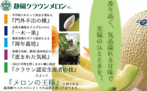 『クラウンメロン（白級・山級）の食べ比べセット』 メロン 人気 厳選 ギフト 贈り物 デザート グルメ フルーツ 果物 袋井市