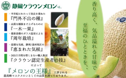 数量限定！『クラウンメロン ”名人メロン” 1玉 定期便6ヶ月』 【桐箱入】 メロン 人気 厳選 ギフト 贈り物 デザート グルメ フルーツ 果物 袋井市