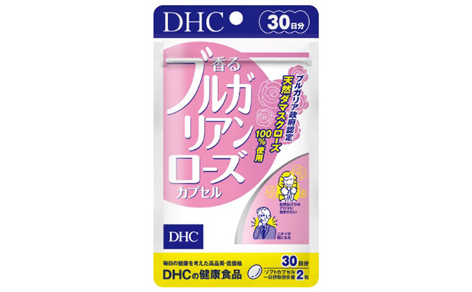 DHC 香るブルガリアンローズカプセル30日分 サプリメント ビタミン 健康 ダマスクローズ ヘルシー サプリ 体臭 口臭 美容 ローズオイル人気 厳選 袋井市