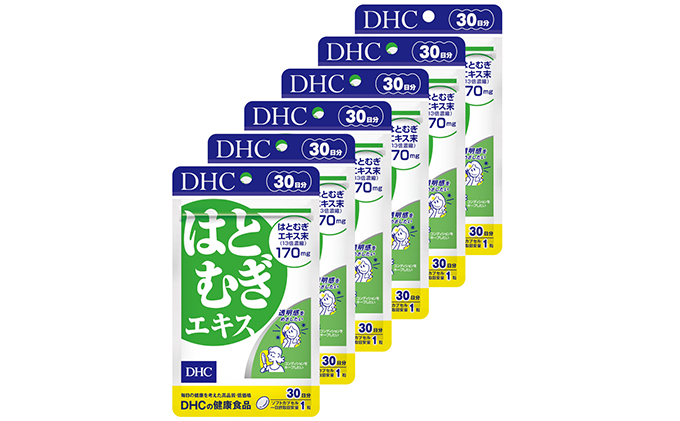 DHC はとむぎエキス 30日分×6個セット 健康食品 ビタミン 老化 加齢 健康 ヘルシー サプリ 美容 美肌 ハトムギ 人気 厳選 袋井市