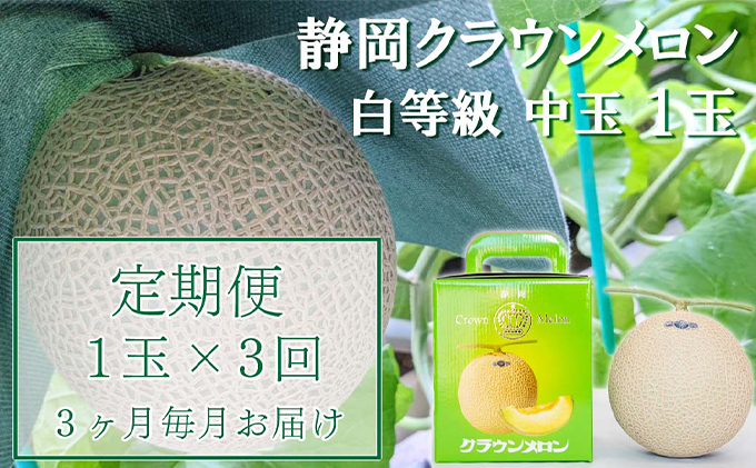 クラウンメロン【並（白等級）】中玉（1.3kg前後）1玉入り