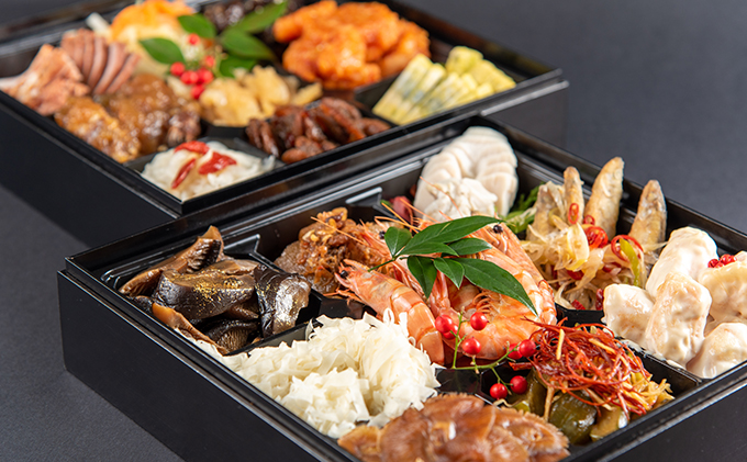 二胡 プレミアム 中華おせち（4～5名様用）お正月 正月 おせち料理 二段重 4人前 5人前 加工食品 小麦不使用 グルテンフリー