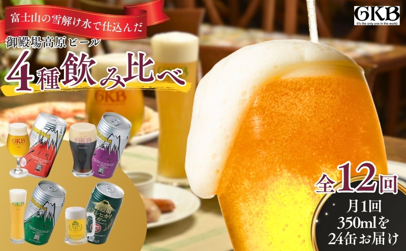 御殿場高原ビール4種飲み比べ12ヶ月コース
