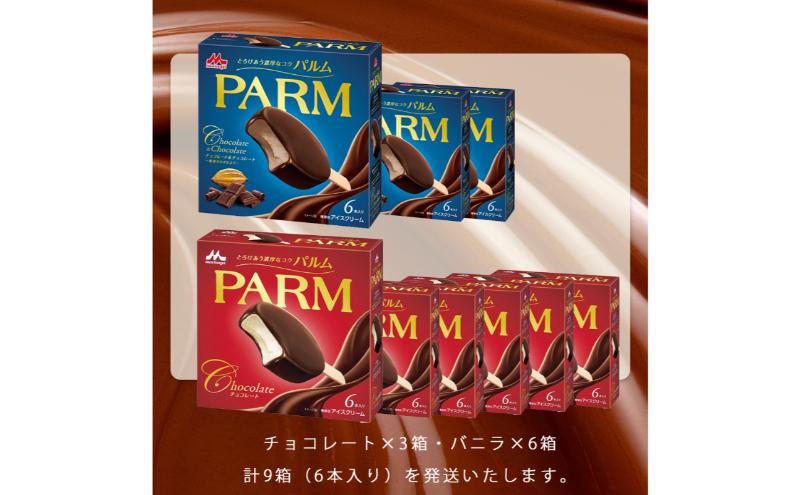 110.【定期便3ケ月】PARM（パルム）チョコレート（マルチ）6本入×6箱/チョコレート&チョコレート～厳選カカオ仕立て～ 6本入×3箱　計54本
