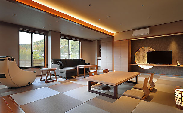 30-003　【〇久旅館】平日２名（１泊２食付）宿泊券　〇久スイート