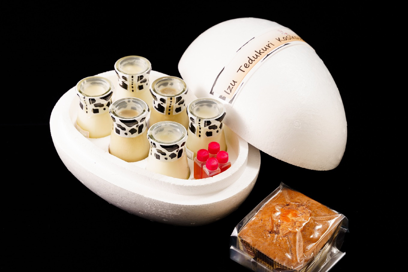 1-001　【プリン3種＆土肥びわパウンドケーキ】セット