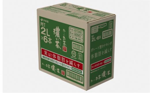 【定期便6ヶ月】お～いお茶　濃い茶2L×6本