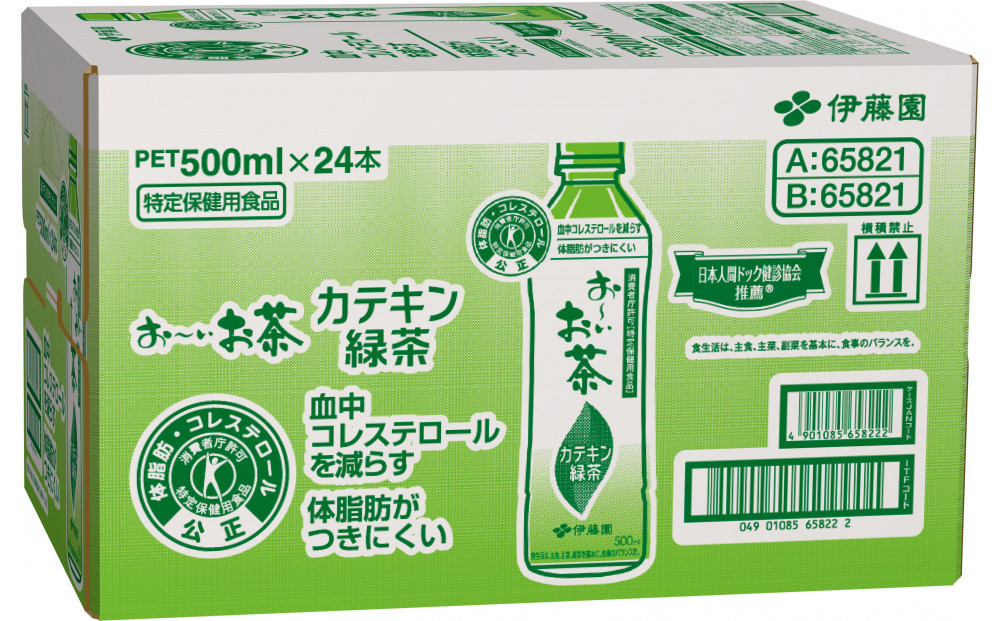 お～いお茶 カテキン緑茶500ml×24本セット【特定保健用食品】