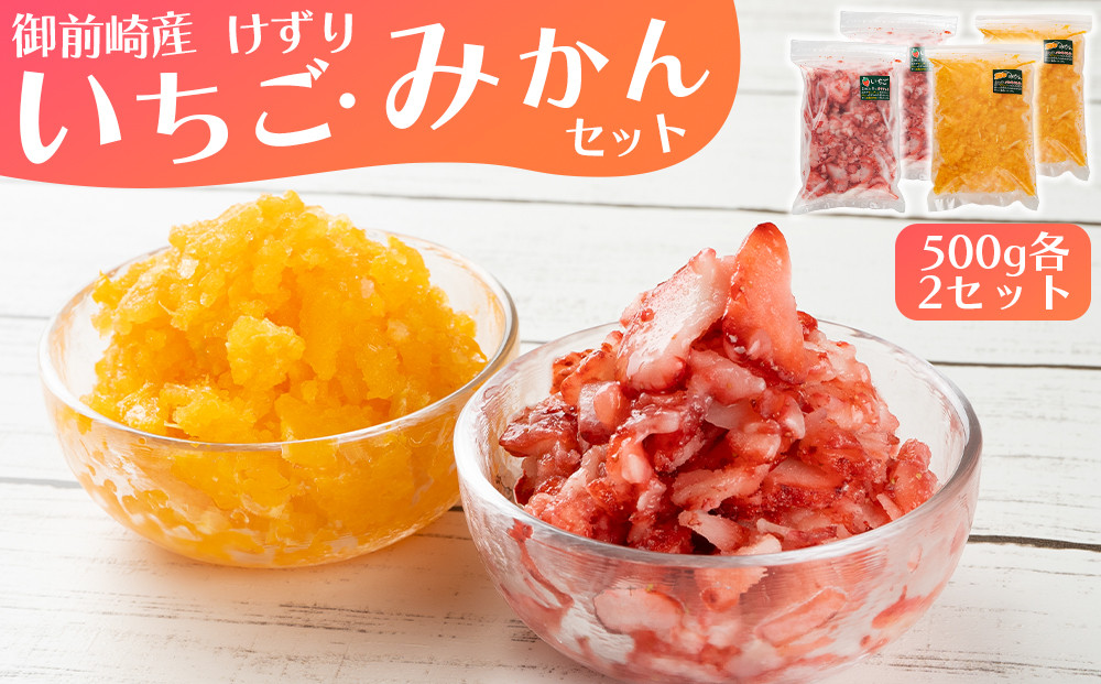 「御前崎産」けずりいちご・みかん　５００g入り　各２個セット