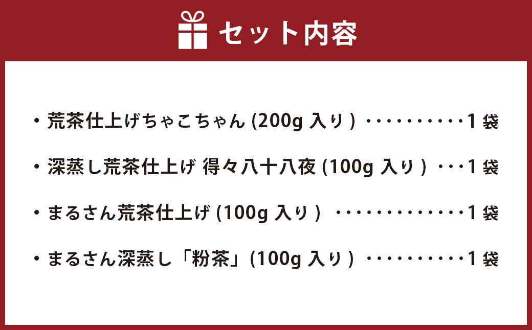 茶農家から台地の恵み 静岡茶 荒造り 4種 4袋 茶 緑茶 新茶 静岡緑茶 日本茶 茶葉 深蒸し