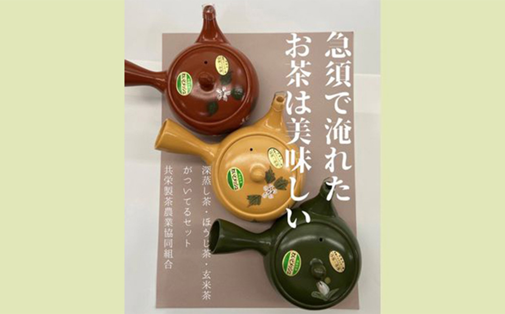 学生さん達と考えました！ お試し 深蒸し茶 バラエティ セット 茶 茶セット 緑茶 深蒸し茶 ほうじ茶 玄米茶 静岡緑茶 日本茶 急須 贈答