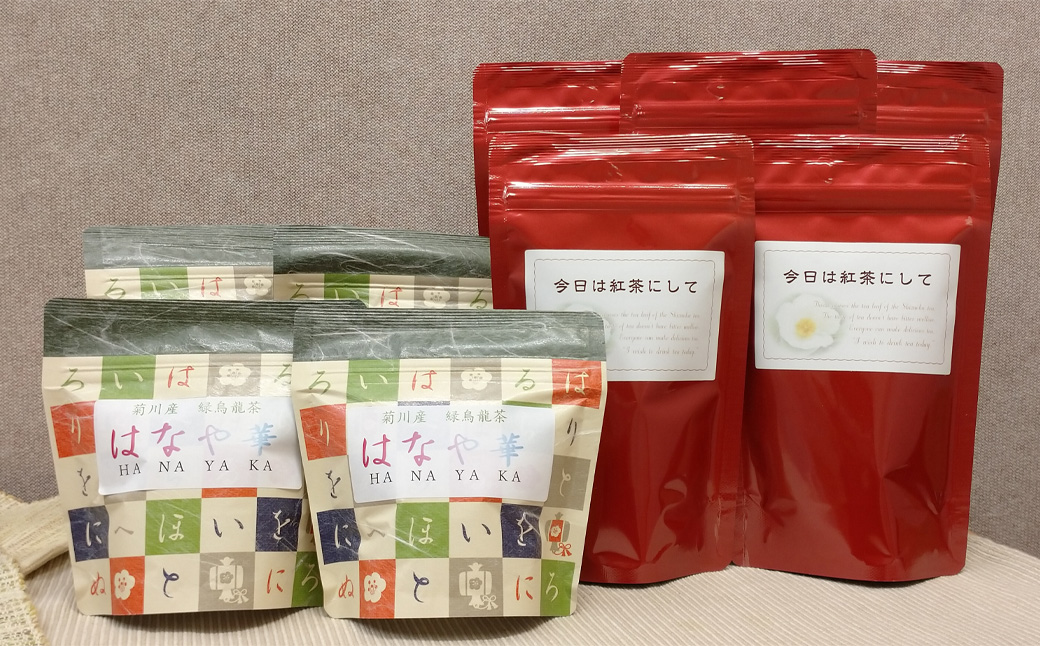 お茶専門店の作った変わり種！た～んと入った 2種 9袋セット 茶 茶セット ティーバッグ 緑茶 緑烏龍茶 和紅茶 静岡緑茶 日本茶 茶葉