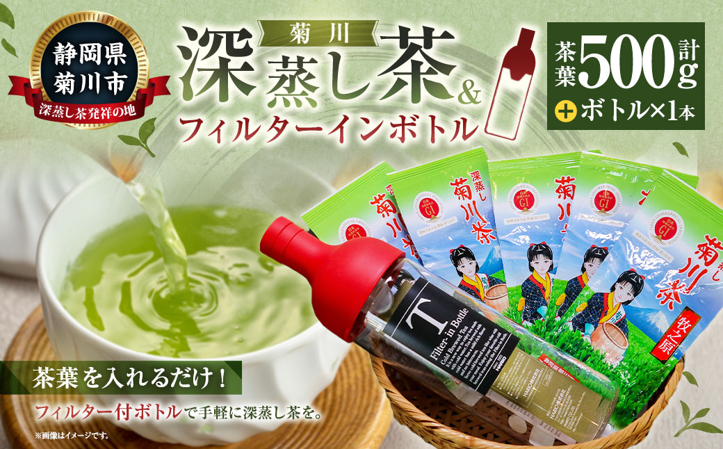 菊川深蒸し茶とフィルターインボトルセット