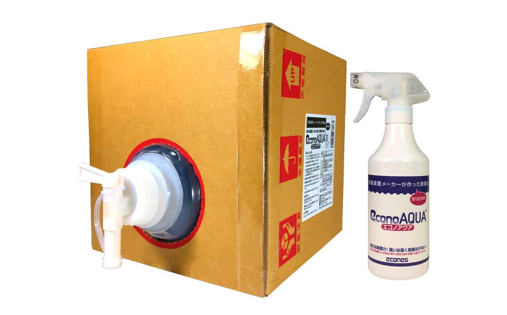 除菌･消臭剤 エコノアクア 5L バックインBOX スプレー用 空ボトル 1本付