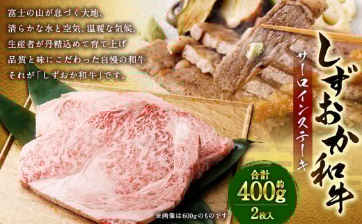 しずおか和牛 サーロインステーキ 2枚 計約400g