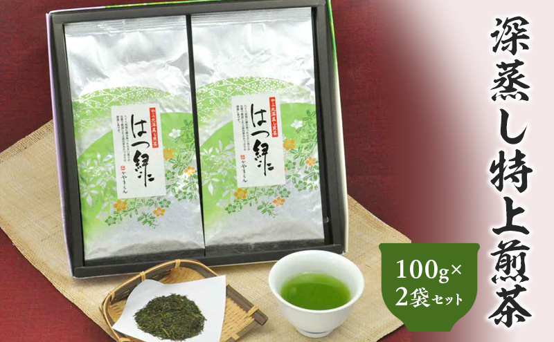 深蒸し特上煎茶 はつ緑 100g×2袋 セット お茶 茶 深蒸し茶 煎茶 ギフト