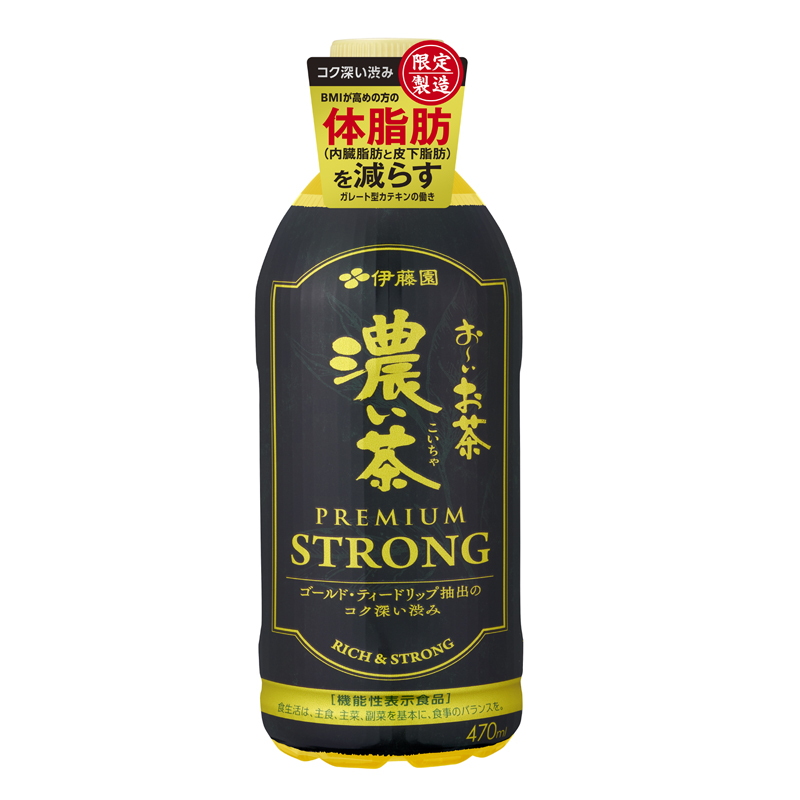 おーいお茶 濃い茶 PREMIUM STRONG 470mL × 24本 お届け 防災備蓄 茶 ペットボトル 飲料 緑茶 機能性表示食品 伊藤園